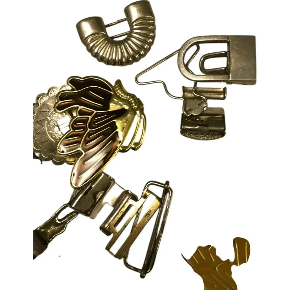 Vintage Metal Embellishments Belt and Buckles Accessories Lot of Over 30 Pieces
